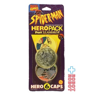 トイビズ スパイダーマン ヒーローパック ヒーロー・キャップ & ファット・スランマー メンコ コレクション セット 未開封