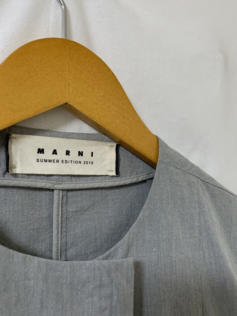 Solid Color Design No Collar Coat "MARNI"