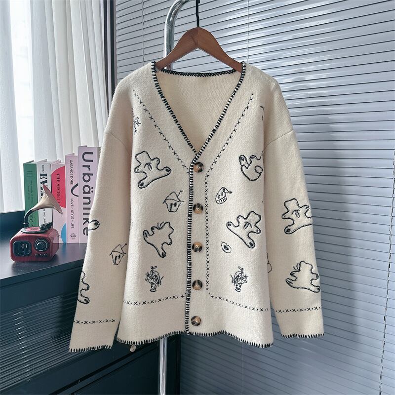 【outer】くまちゃんニットカーデ M26102