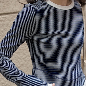 layered striped long-sleeve t-shirt J00068