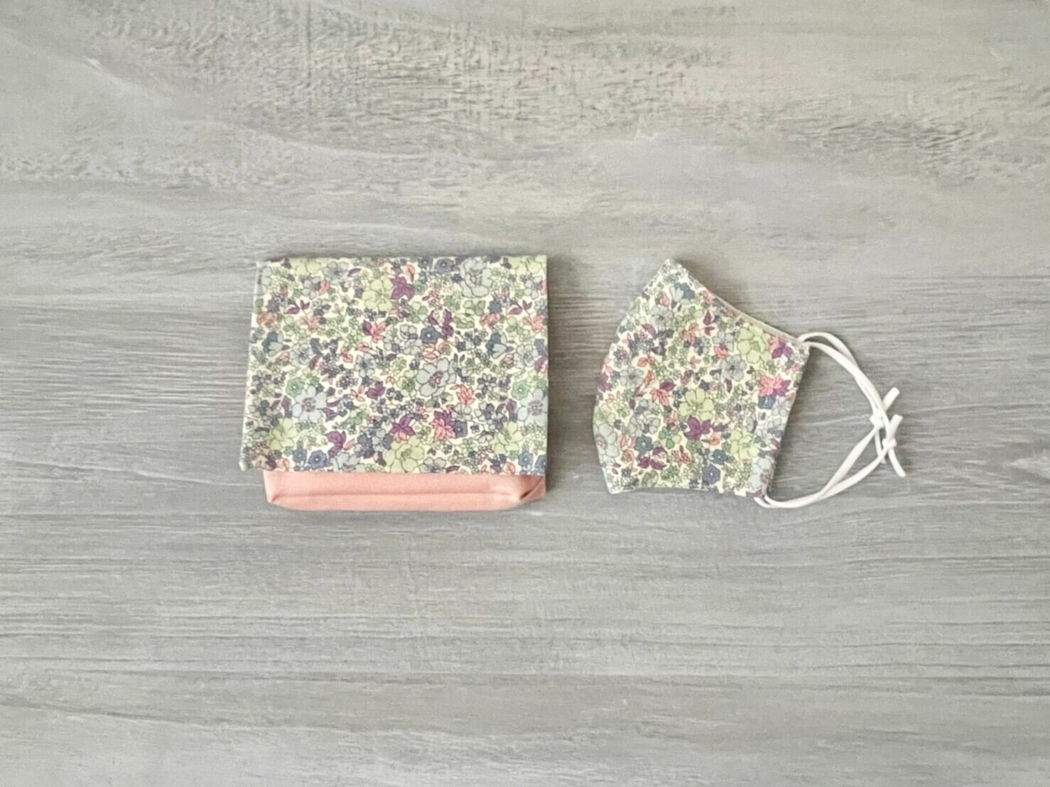 移動ポケット 花柄FORGET ME NOT(ピンク)(子ども用マスクプレゼント)