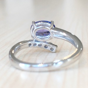 ✨艶やか✨タンザナイト❣️ダイヤモンド ダイヤ K18WG リング 指輪