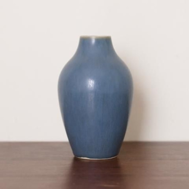 DENMARK PALSHUS BLUE HARESFUR GLAZE BUD VASE
