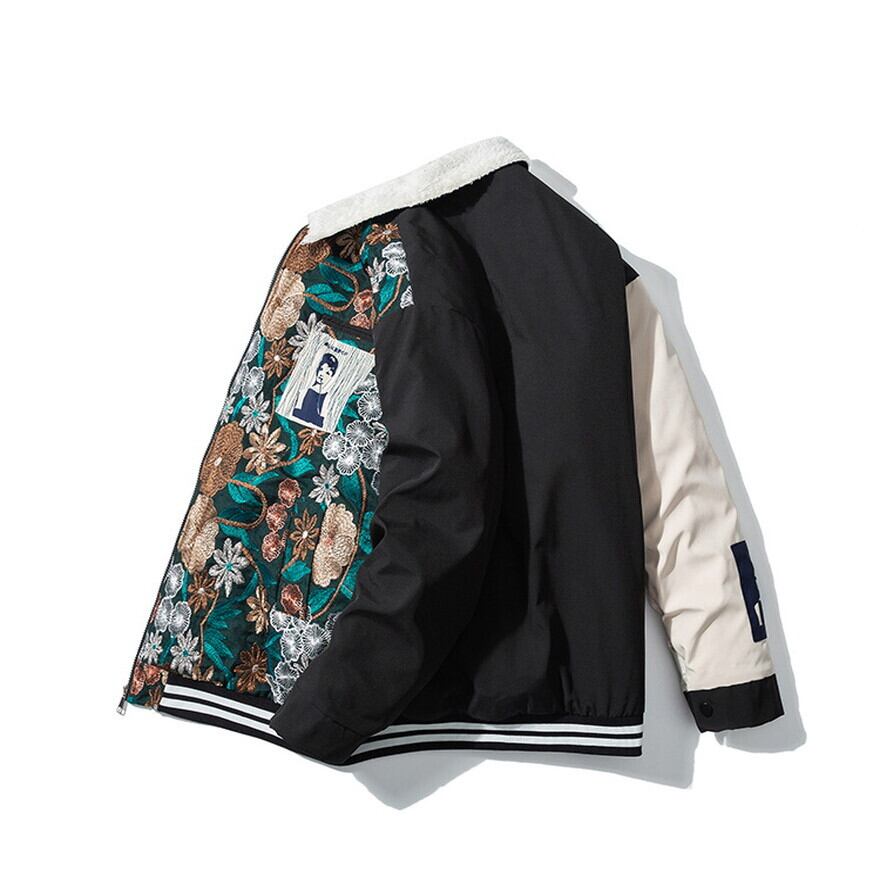 サブカル 服 地雷系 通販 メンズ パーカー ジャケット ブルゾン 刺繍