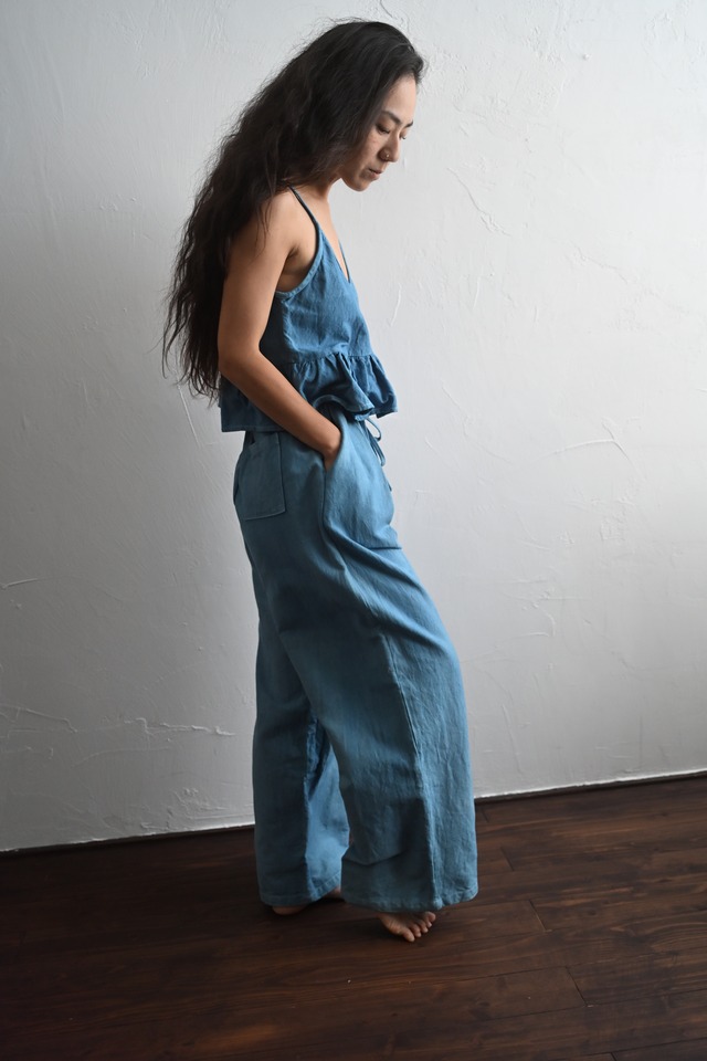 Indigo Dyed Airy Top