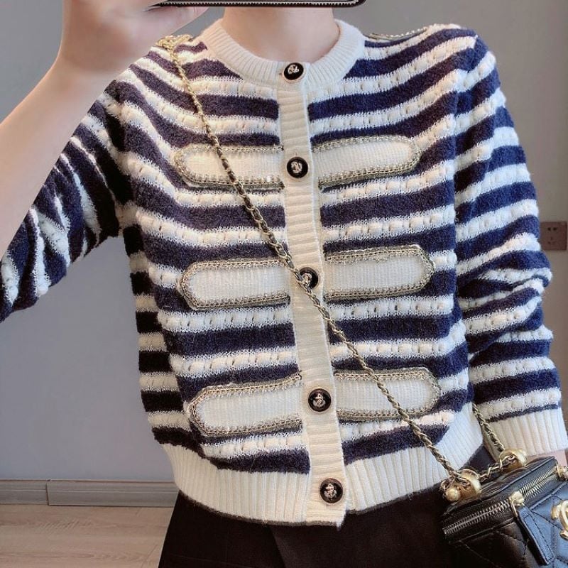 ナポレオンストライプカーディガン  22322