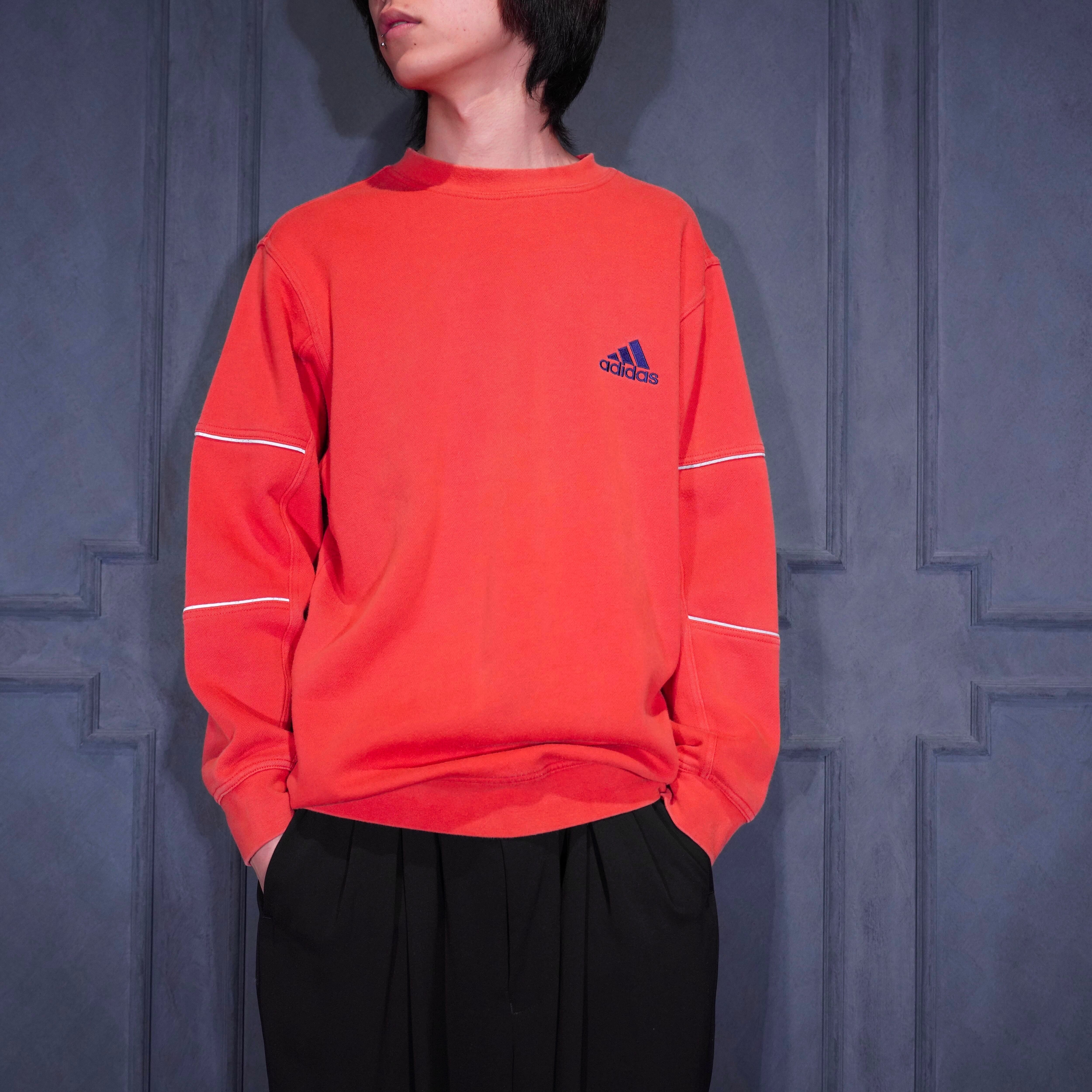 90's USA VINTAGE adidas LOGO EMBROIDERY DESIGN SWEAT SHIRT/90年代