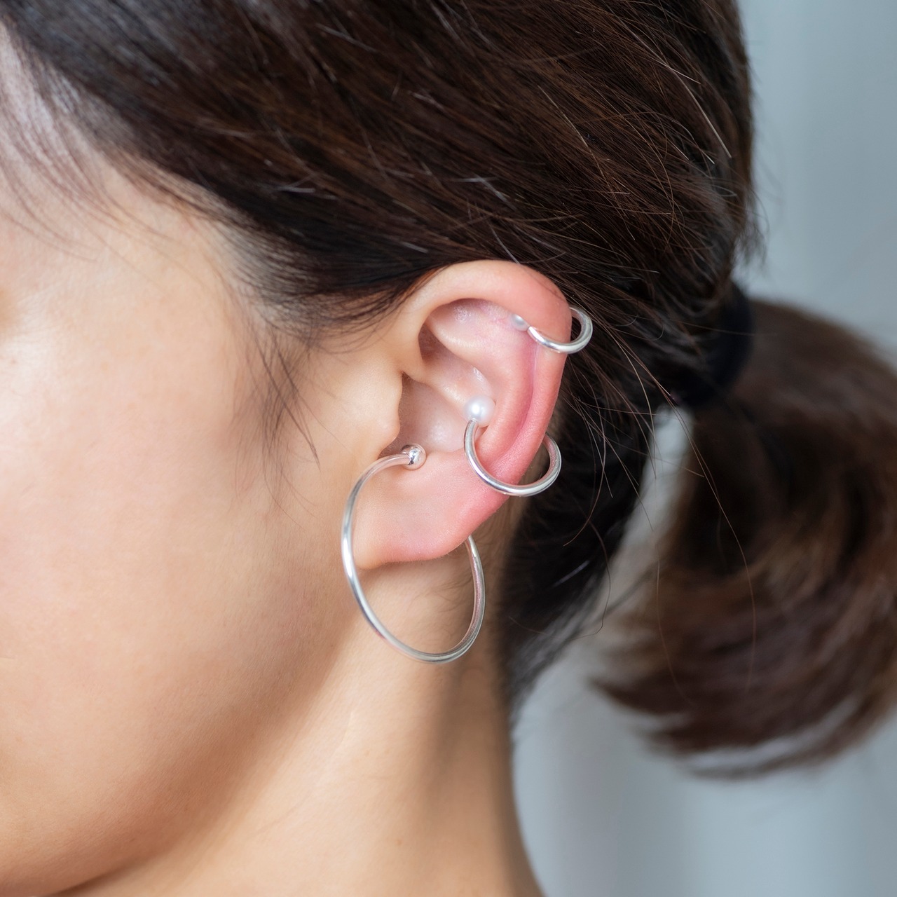 flow-bold (L) イヤーカフ　SILVER