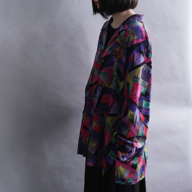 oil painting art pattern l/s shirt