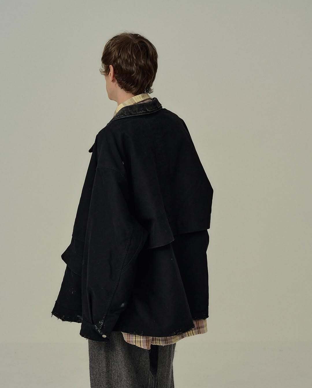 25AW】ANCELLM MOLESKIN WORK JACKET (BLACK) ANC-JK64 | IAAAM ONLINE