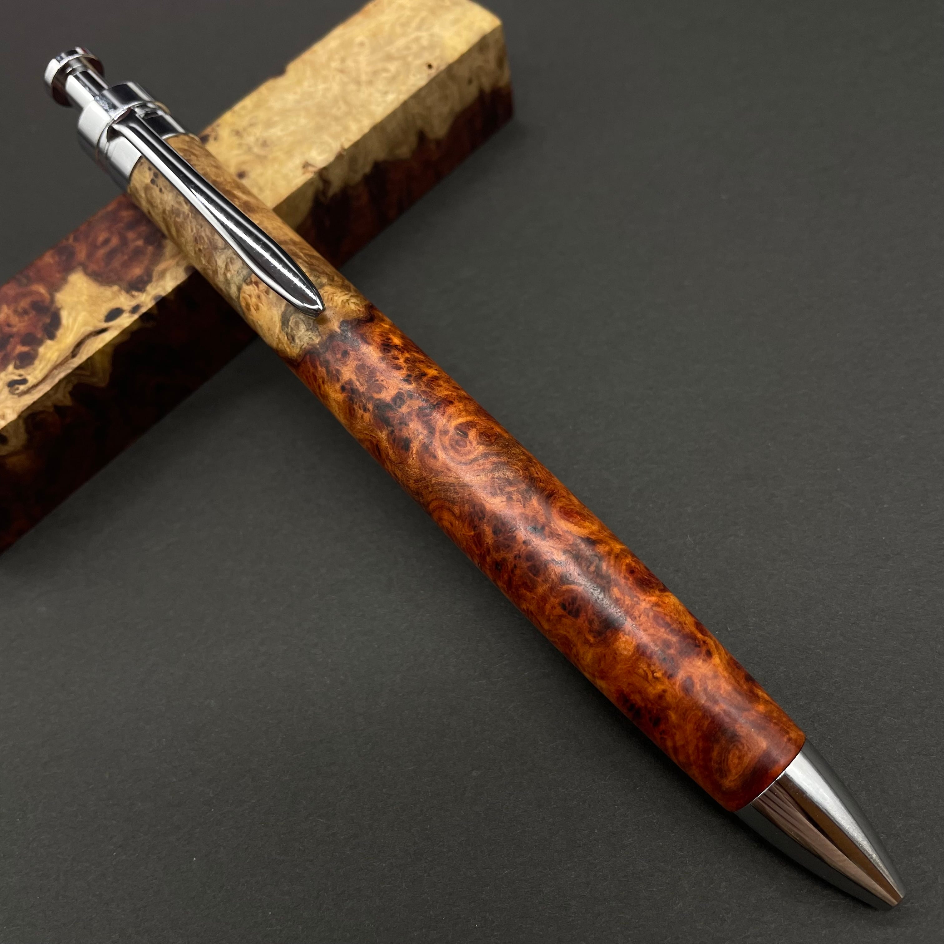 ブラジリアンローズウッド ハカランダ】木軸ペン 三神シャープ1100