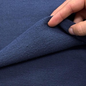 ★AM074◆2m◆ラスト1点‼◆綿100%裏毛ニット生地◆ネイビー