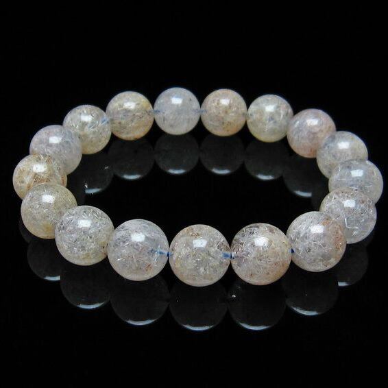 ホワイトガーデンファントムクォーツ ブレスレット 12mm [M便 1/10] 111-16645