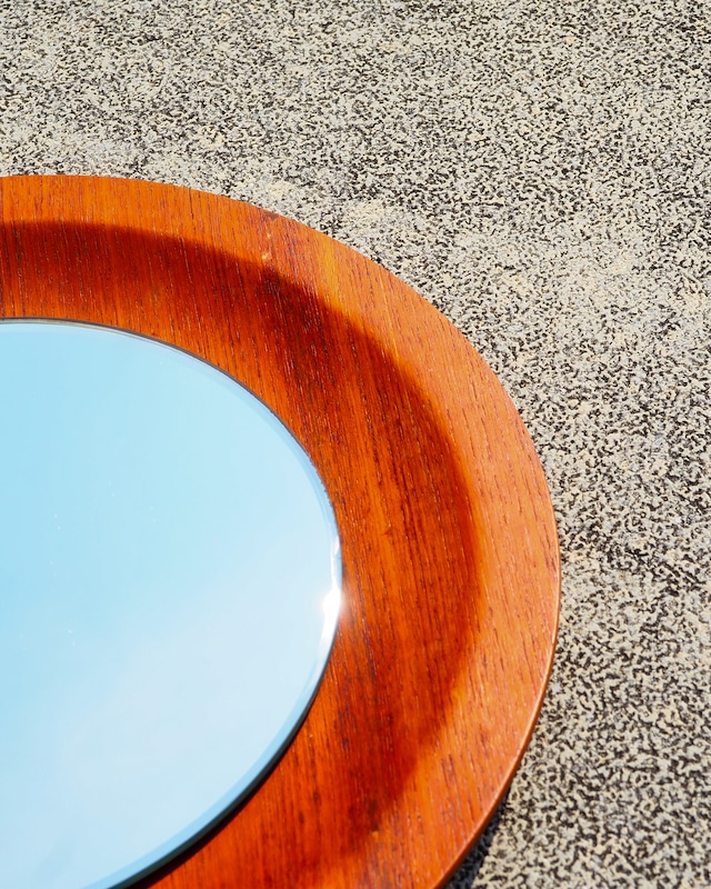 Gold Craft MFG Teak-Finish Plywood Wall Mirror