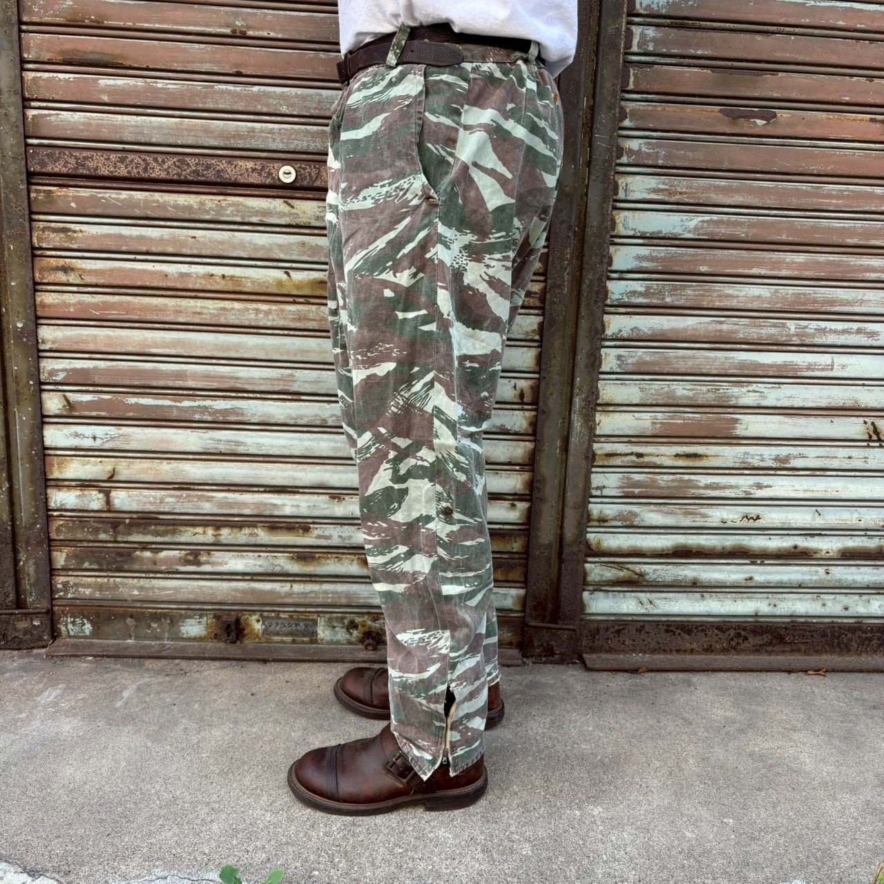 70’s フレンチリザードカモパンツ　実物未使用紙タグ付き　95cm ポルトガル軍 リザードカモ パンツ 迷彩 フィールドパンツ L W94cm