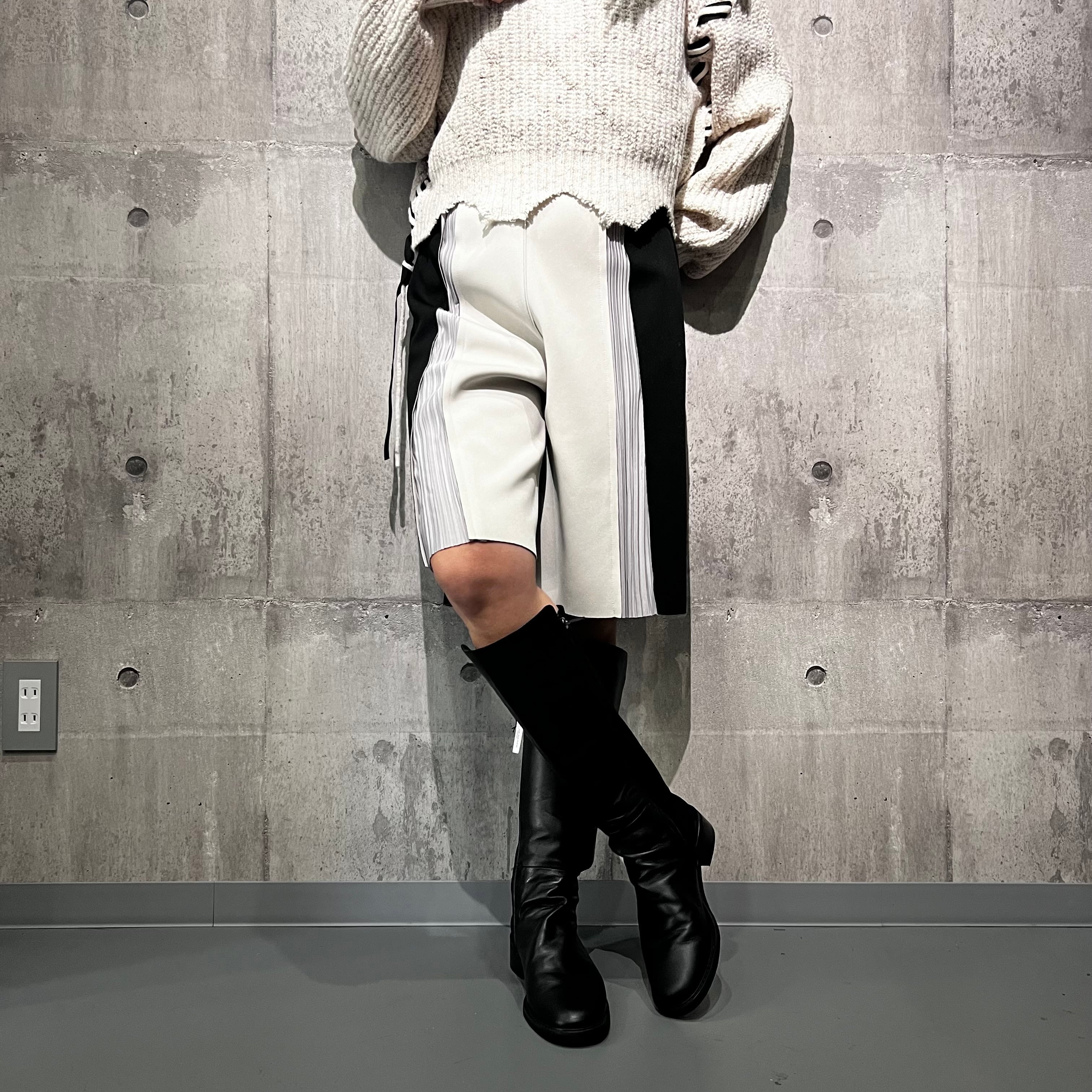 プリーツレイヤード ハーフパンツ