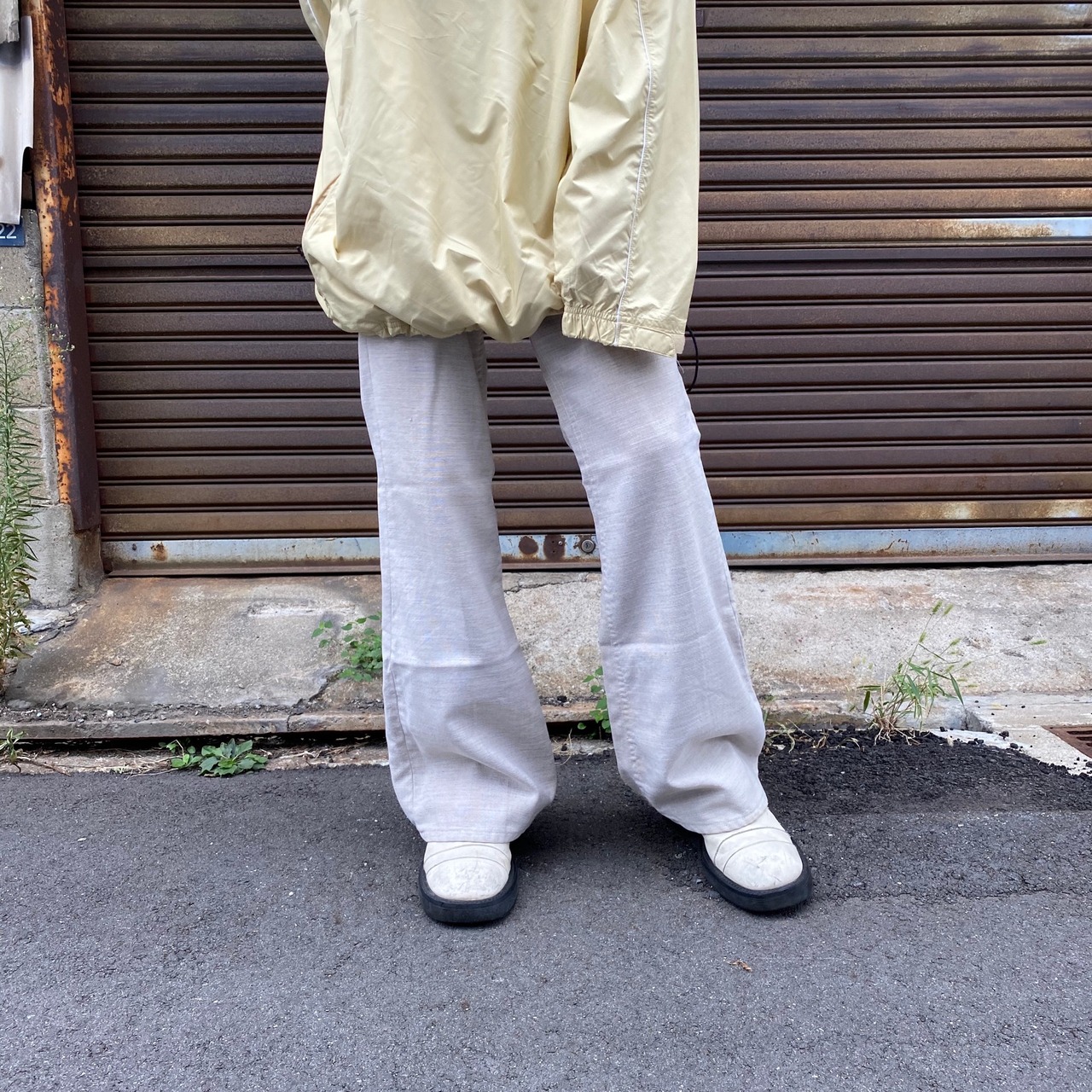 70年代 70s Lee リー ベルボトム リネン 麻 フレアパンツ ヴィンテージ 