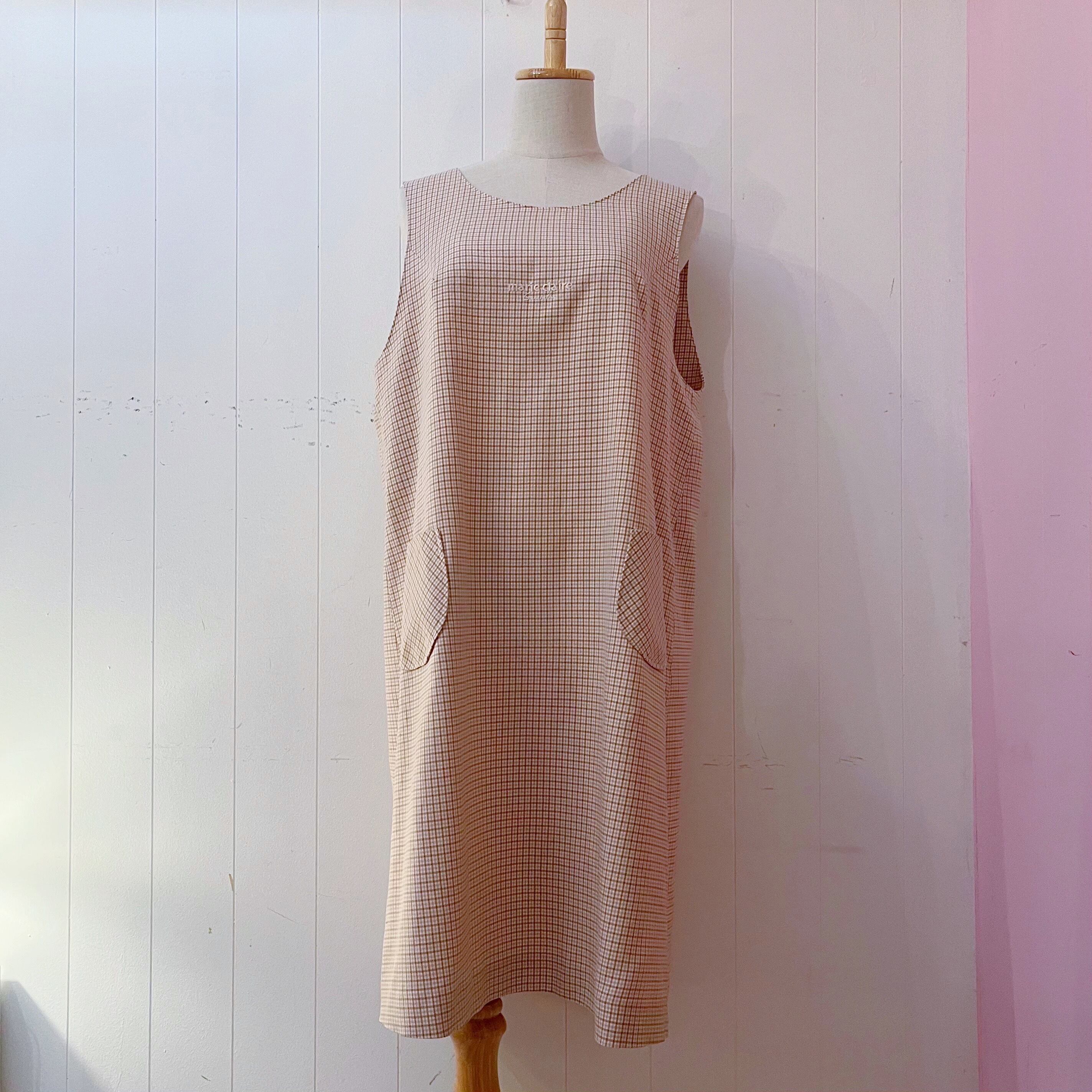 marie claire / yellow check one-piece