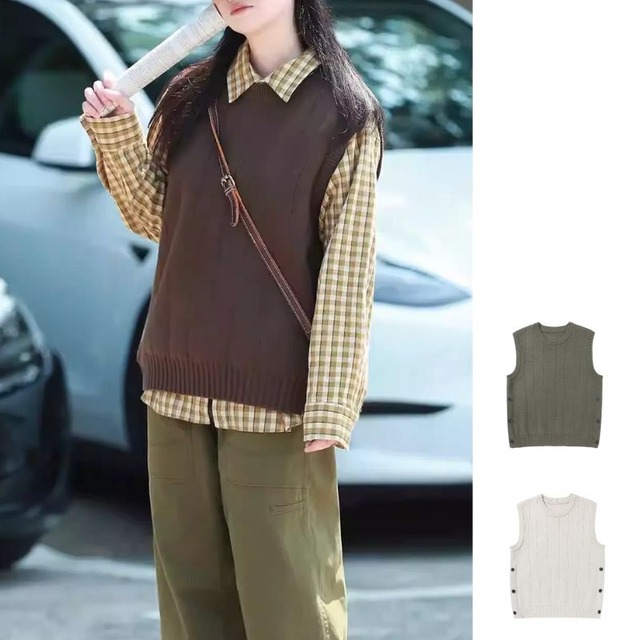 Knit vest M14977