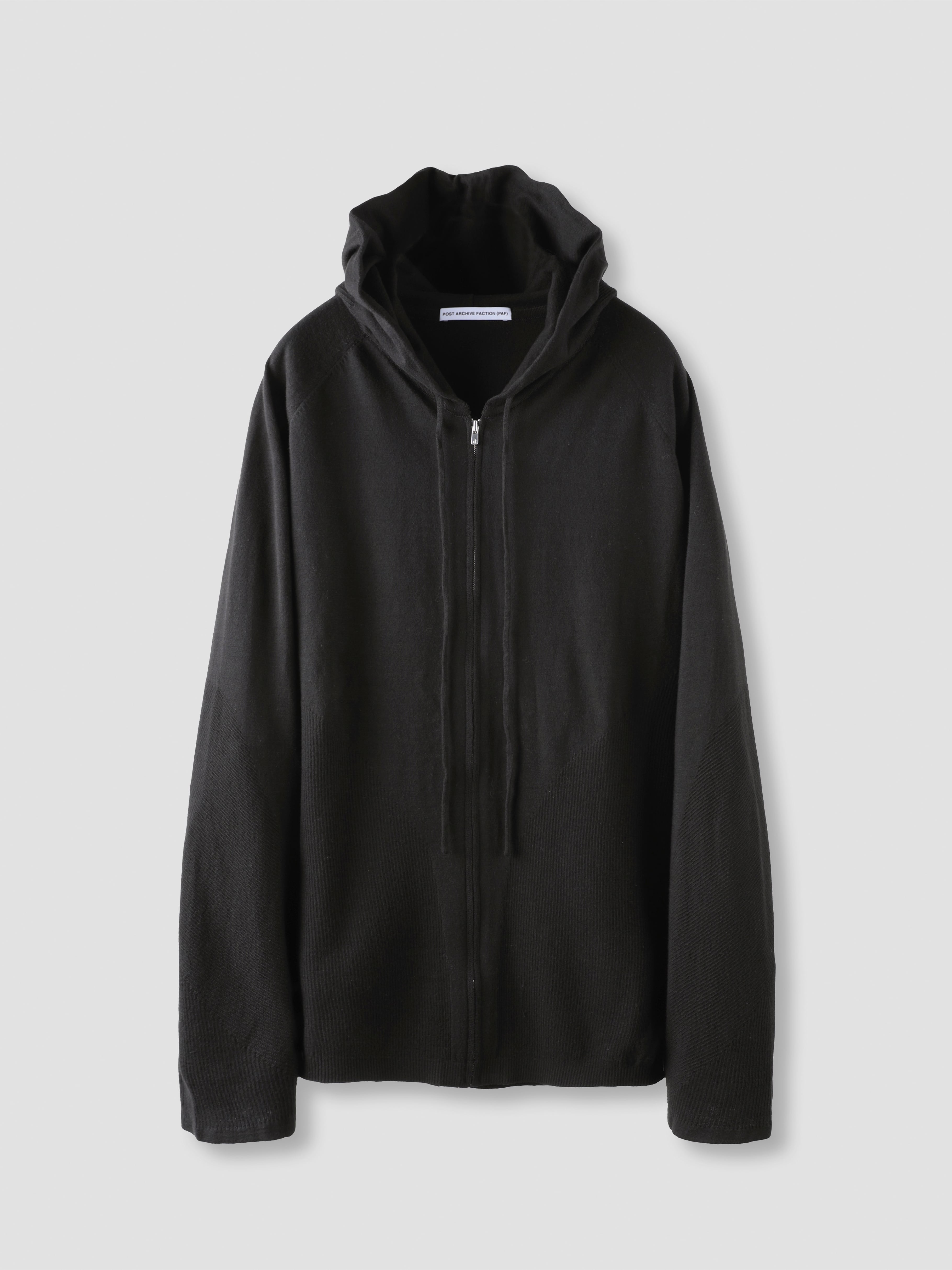 POST ARCHIVE FACTION(PAF) 8.0 KNIT HOODIE RIGHT BLACK 8.0 POST ARCHIVE FACTION(PAF) 8.0 KNIT HOODIE RIGHT BLACK 8.0