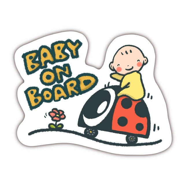 【BABY ON BOARD】車用マグネットステッカー