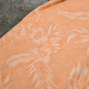 jacquard weave design aloha shirt salmon pink