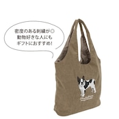 コーデュロイ刺繍トート 黒猫