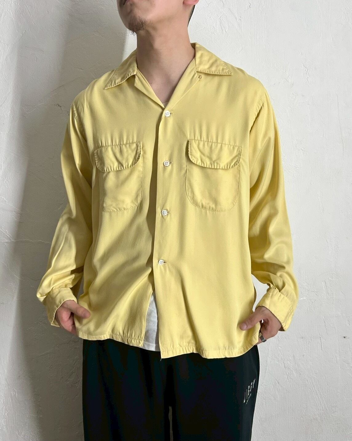 50s AMC Open Collar Rayon Shirt