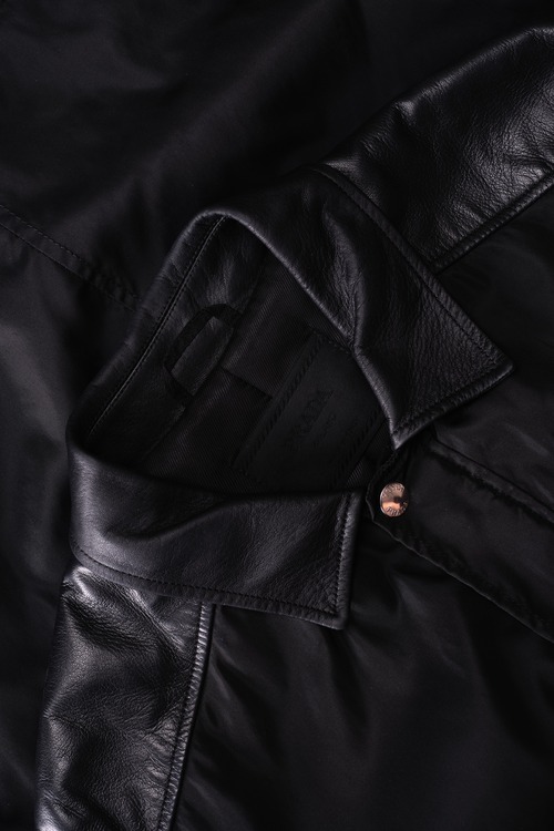 [1995-1997] "PRADA" Pocono Nylon × Leather Blouson (Designed by Miuccia Prada)