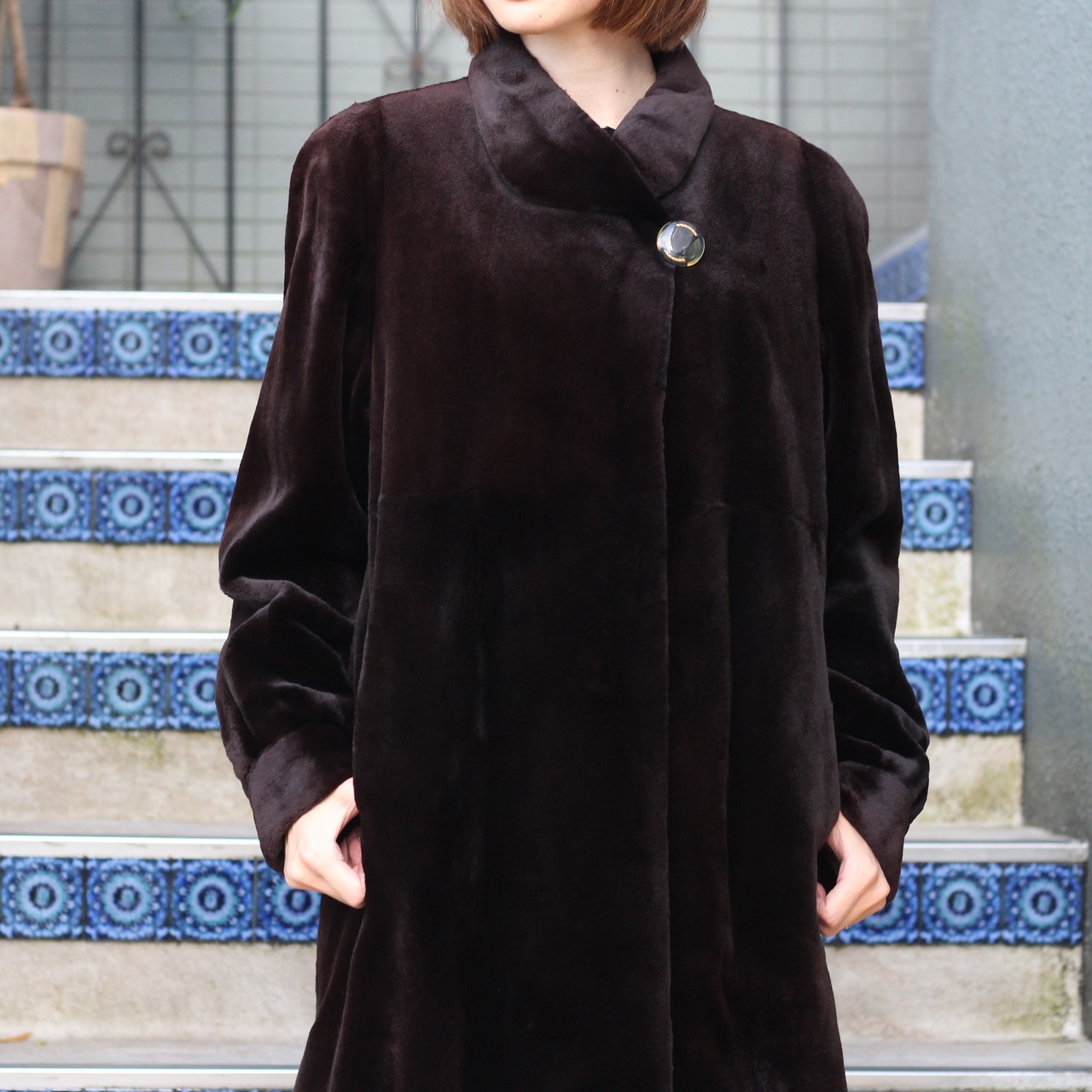 SAGA MINK ROYAL SHARED MINK FUR LONG COAT/サガミンクロイヤル 