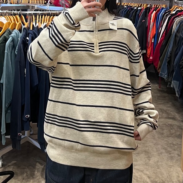 【CHAPS/チャップス】ハーフジップニット