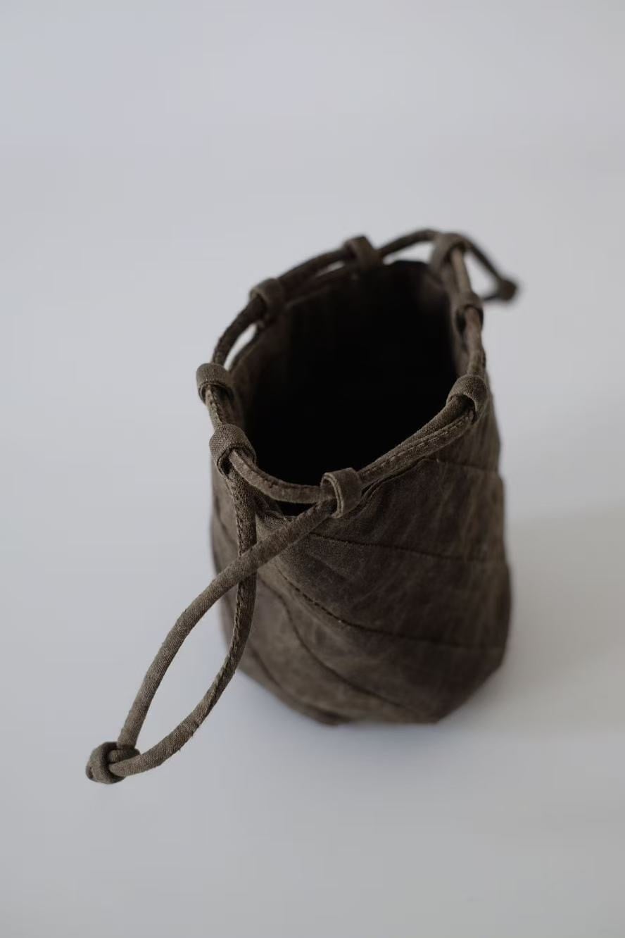 村上慶子】茶箱_ 鉄錆杮渋染 【sabi-nuno】Cloth Box Tea Storage