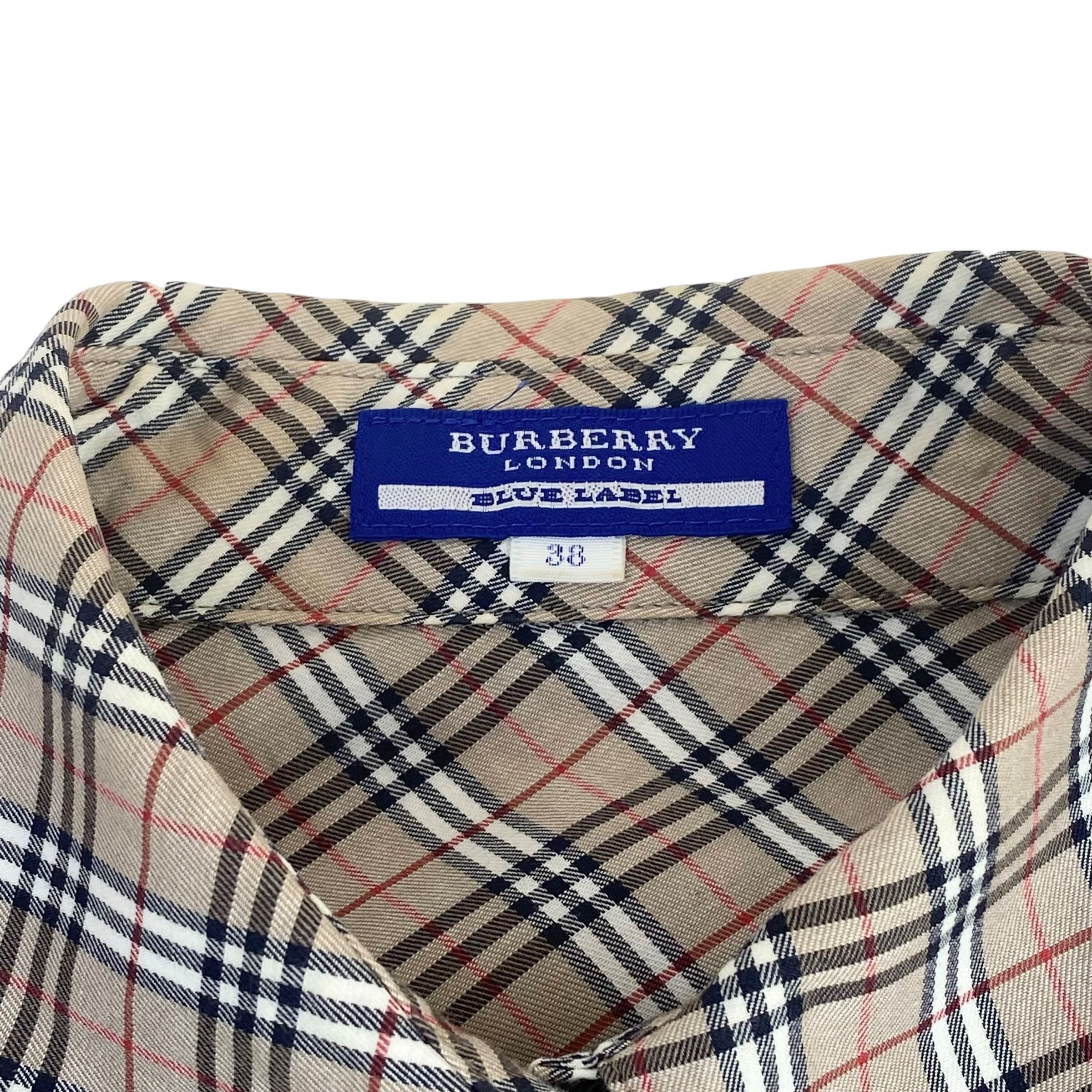 BURBERRY BLUE LABEL ワンピース ノバチェック レッド系 膝丈-