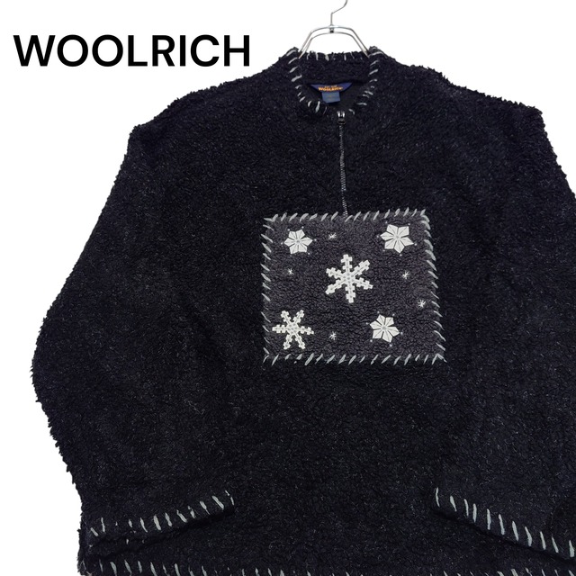 レディース古着】WOOLRICH ウールリッチ ハーフジップ ボアフリース 雪 