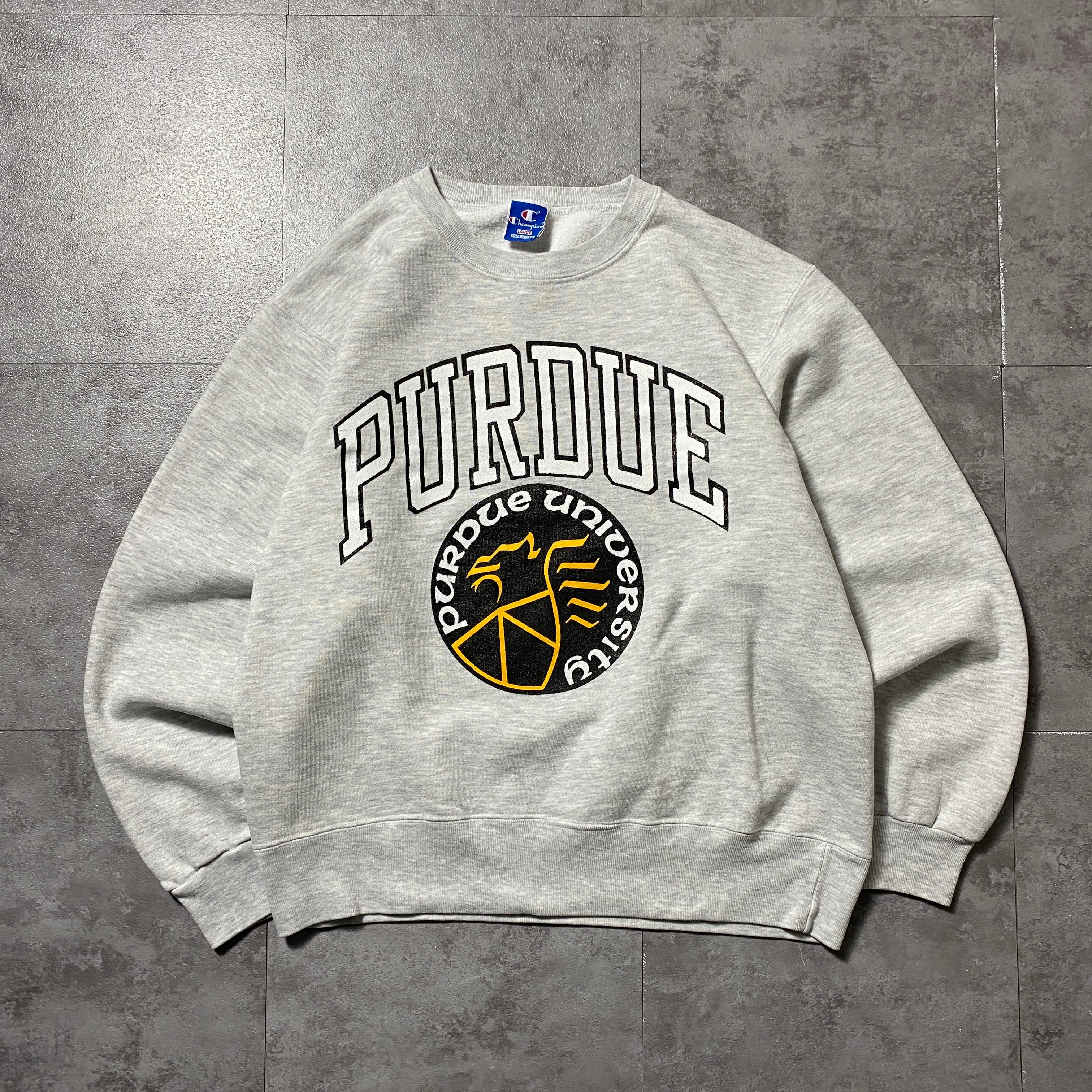 USA製】90's Champion チャンピオン スローガンタグ Purdue University