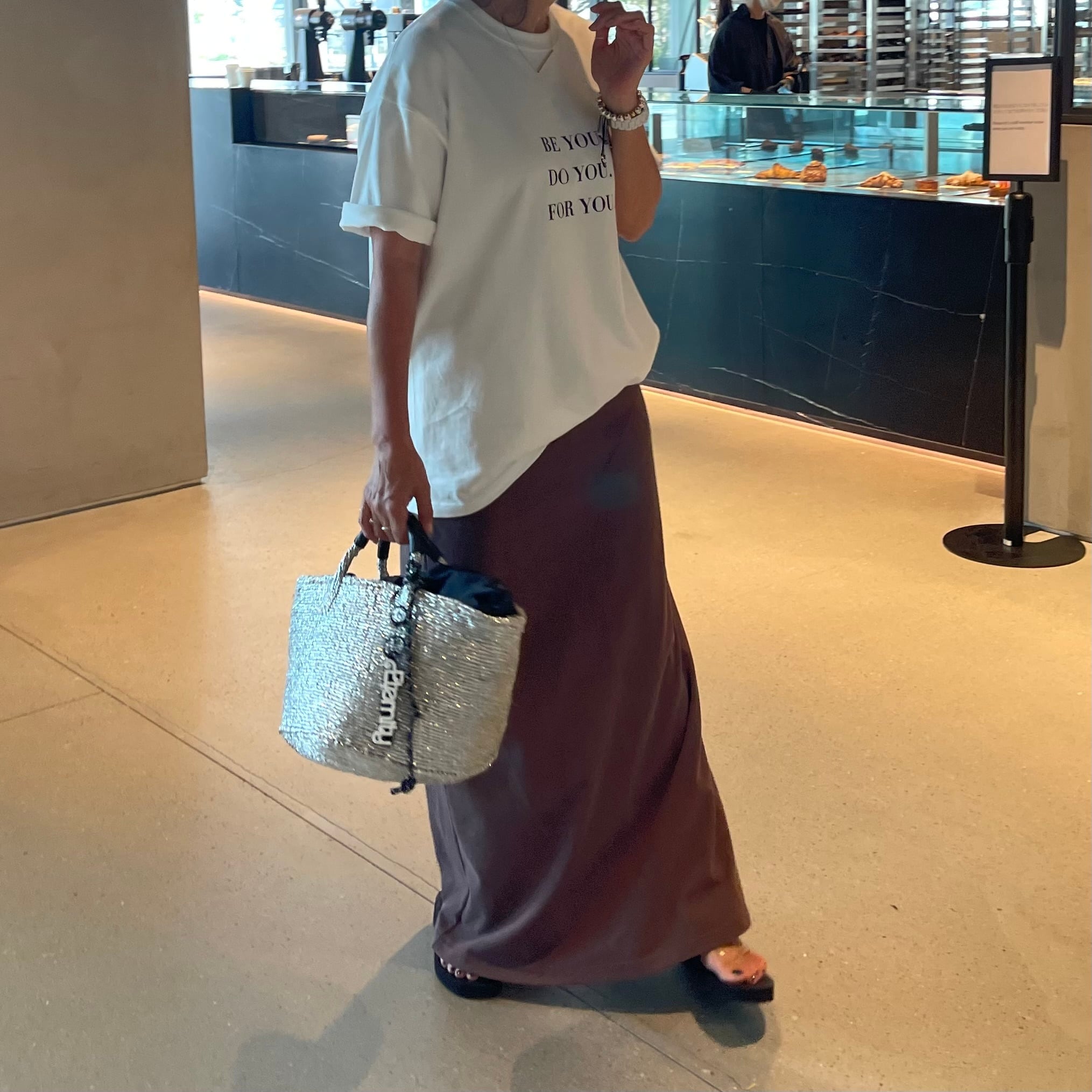Kago-Bag / ML / Eternity charm / Silver / 巾着バッグ付き | meong blue
