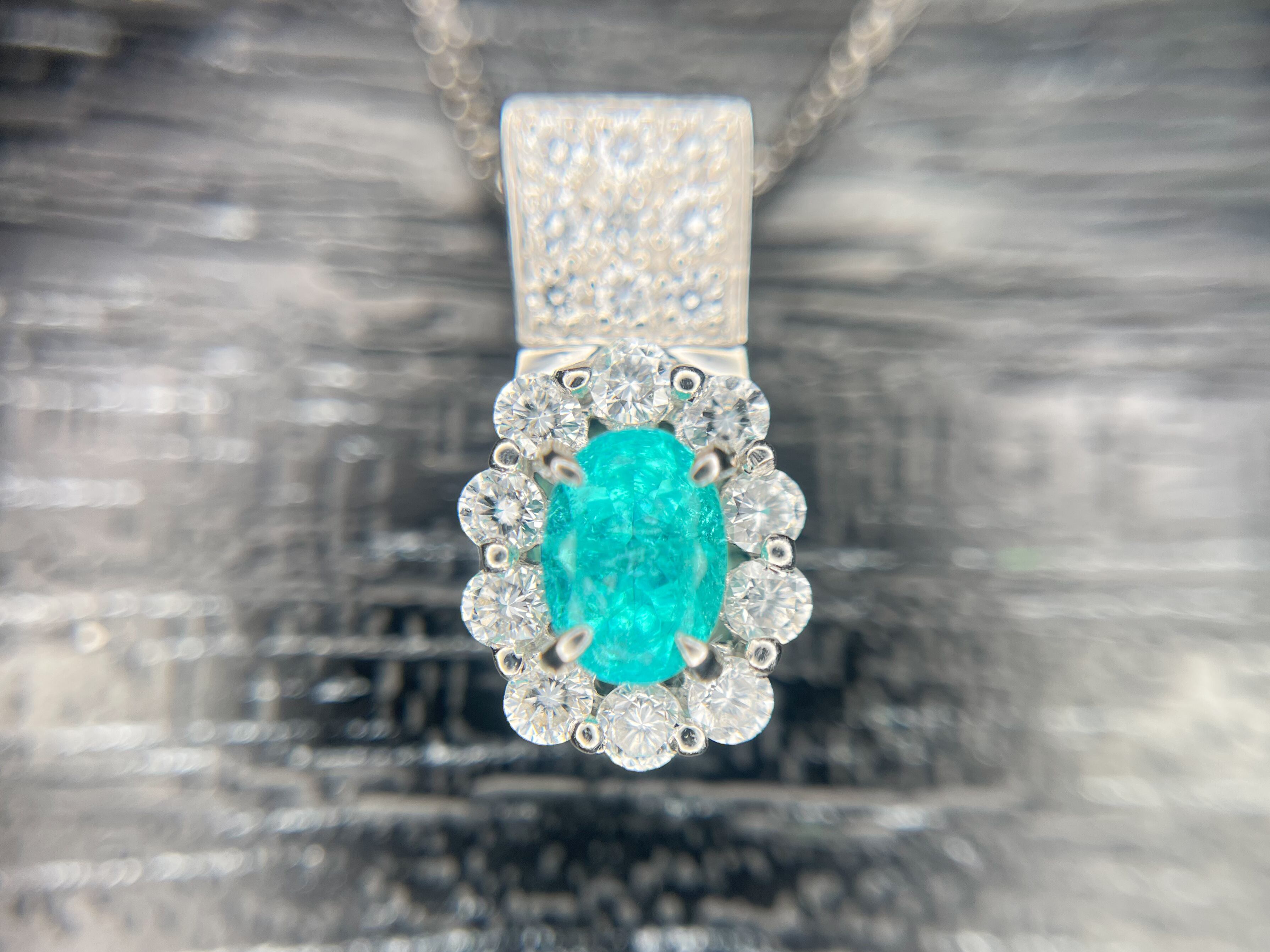 美品！パライバトルマリン　ネックレス パライバトルマリン ネックレス PLUSTER プラチナ Pt900 トルマリン