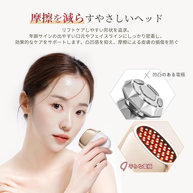 美容家電 新品 ANLAN 美顔器 本体 4種ヘッド付 スカルプケア EMS LED