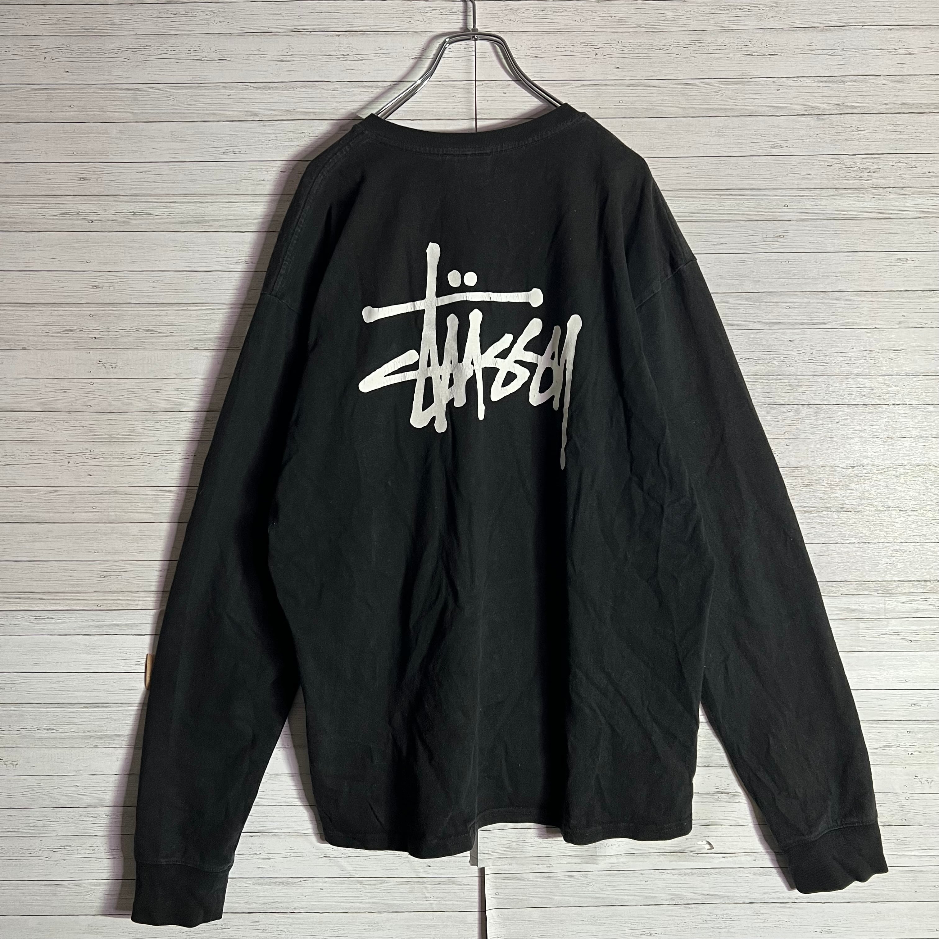 希少XLサイズ】ステューシー ビッグロゴ バックプリント ロンT  