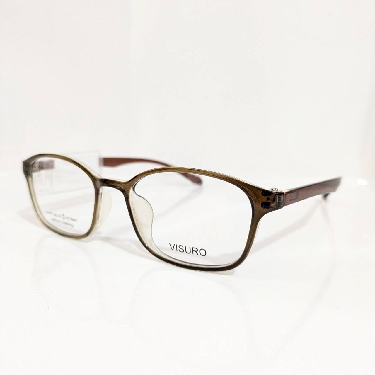 【VISURO】スクエアセルフレーム ブラウン
