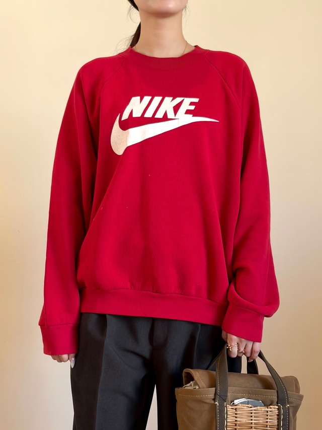 CU17-15 USED NIKE SWEAT "USA製" -RED-