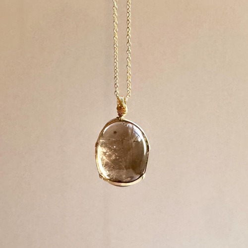 スモーキークォーツ　女神巻きペンダントトップ　Smoky quartz pendant 4