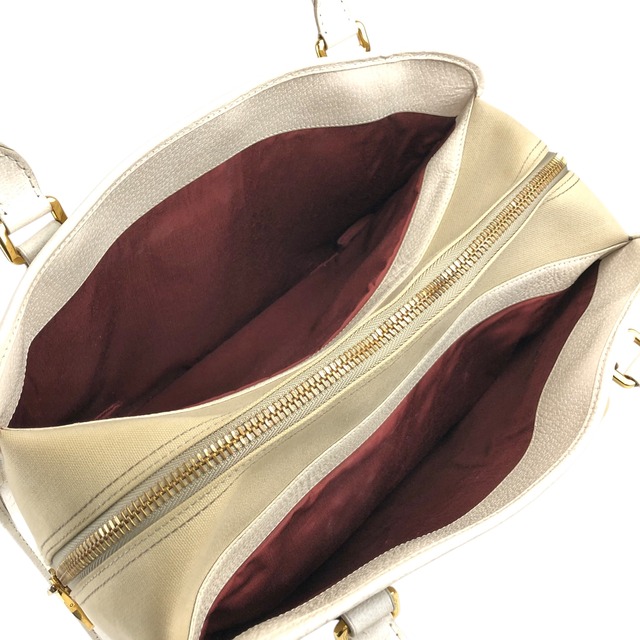 LOEWE ロエベ アマソナ ハンドバッグ ベージュ ホワイト アナグラム キャンバス レザー ボストンバッグ vintage ヴィンテージ オールド csgap3