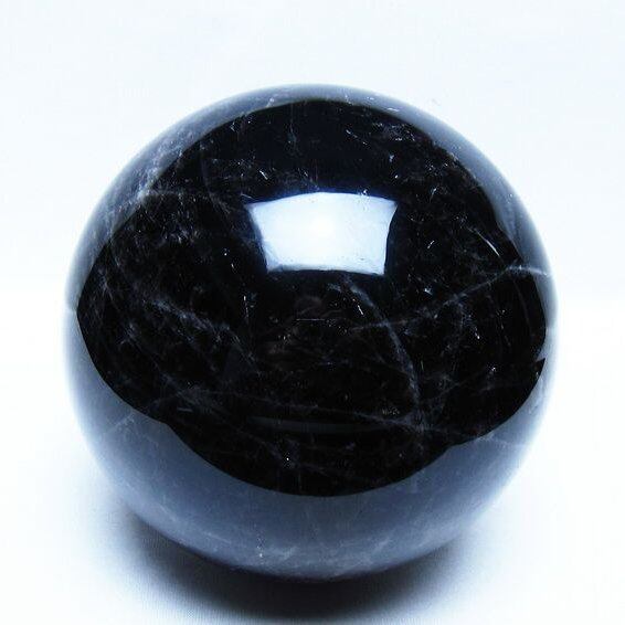 2.4Kg モリオン 黒水晶 丸玉 125mm スフィア 一点物 161-939