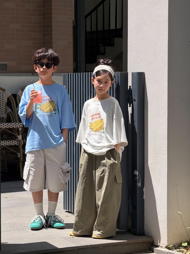 【KID】バナナクラッシュ英字プリント半袖Tシャツ - 6