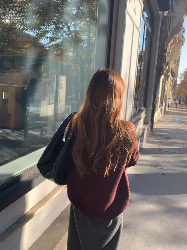 (予約) ounce / Bokashi wool boucle cardigan 2color