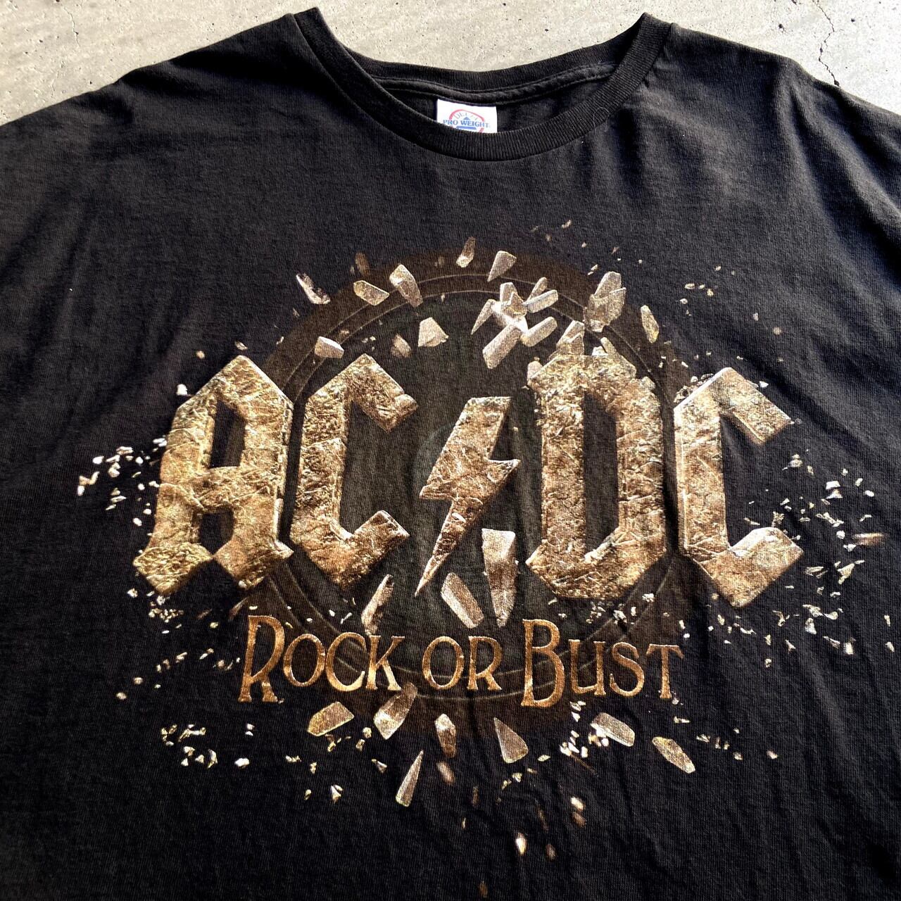 AC/DC メンズ バンT ロック 総柄 2XL  90s 半袖 Tシャツ