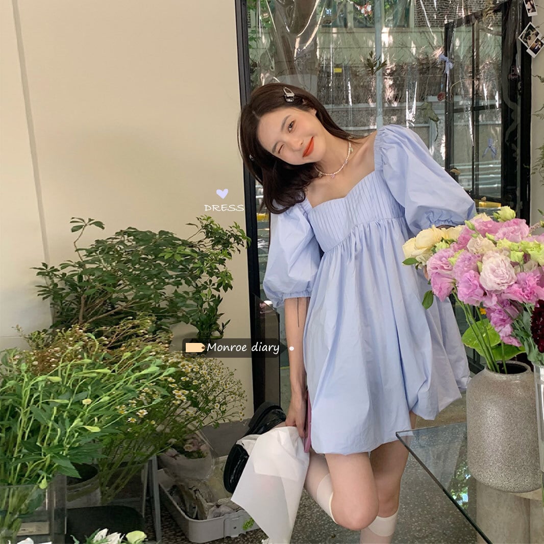 スリーブホルタードレス サマーAラインショートスカート 大人ガーリー スウィート キュート カジュアル 夏物 モンロー13511920448