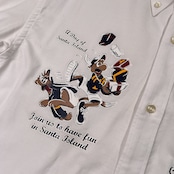 CAPTAIN SANTA キャプテンサンタ プリント オックスフォード BD 長袖シャツ サイズ L /ホワイト/ジョイマークデザイン