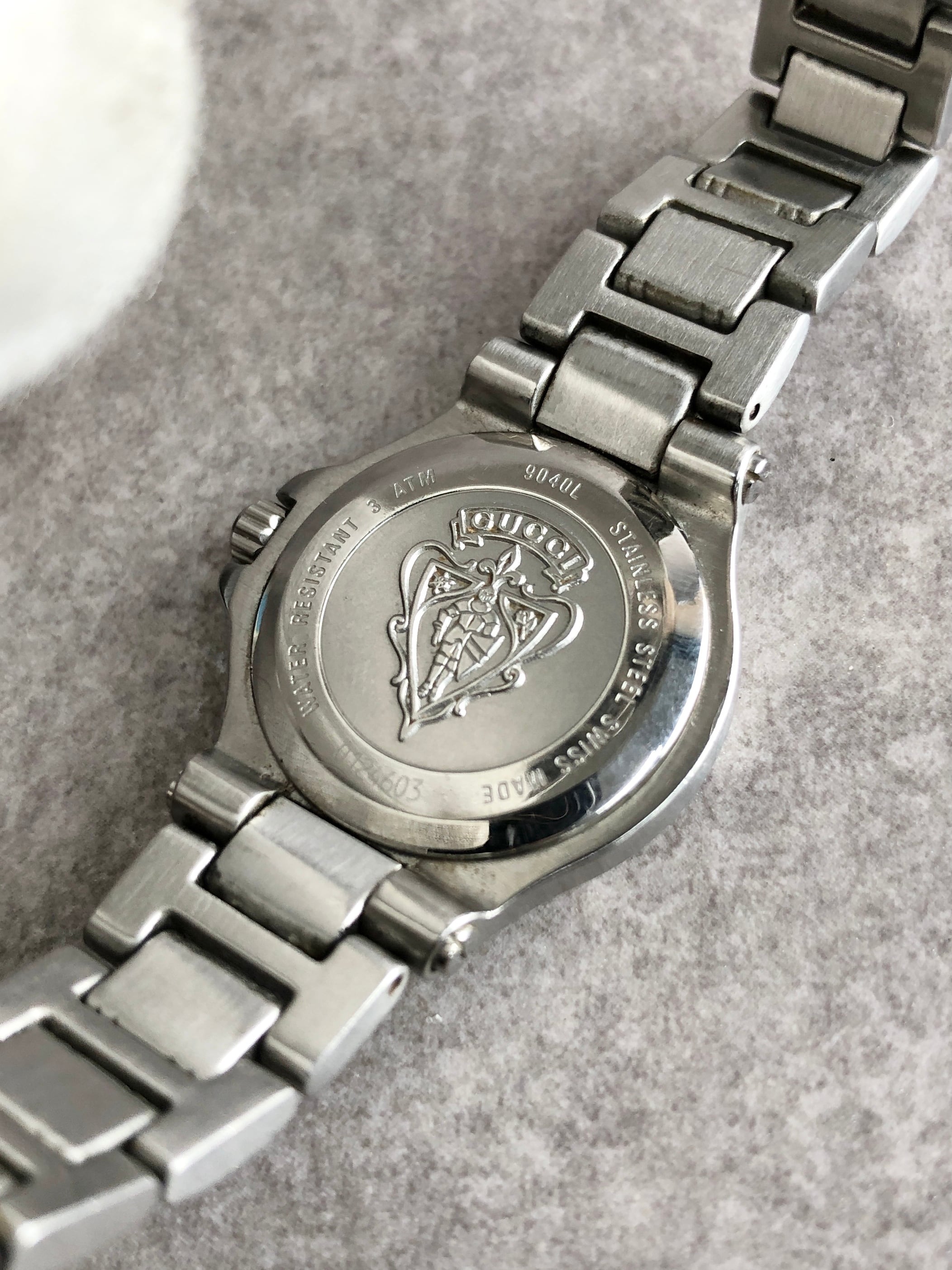 GUCCI グッチ 腕時計 シルバー GG ステンレススチール 9040L vintage